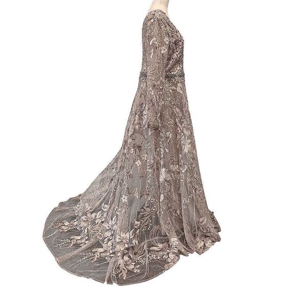 Mac Duggal 20214 Vintage Lilac Gown Long Evening Prom Gala Dress Size 10 Wedding - Picture 9 of 11